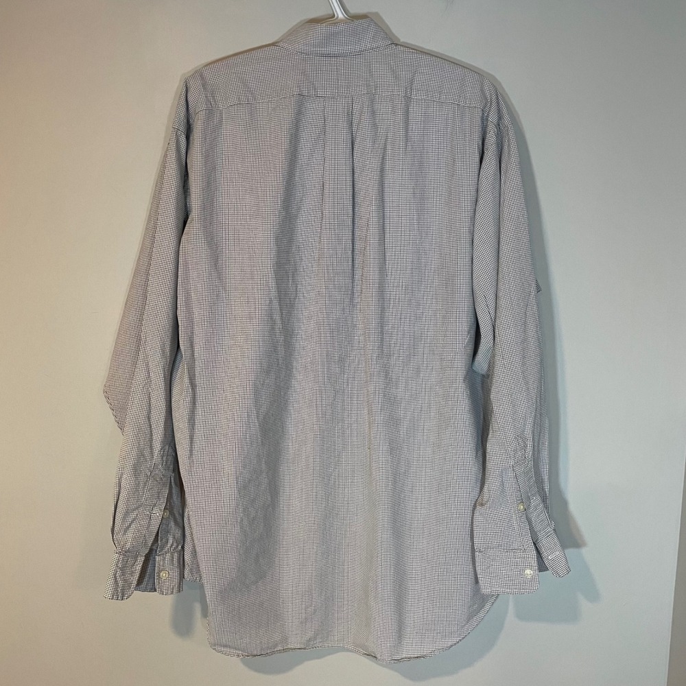 Ralph Lauren Blake Mens Long Sleeve Gingham Button Down Shirt Size L Black White - Picture 7 of 8